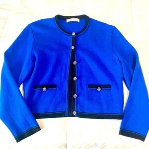 JAEGER Wool Blue Sweater